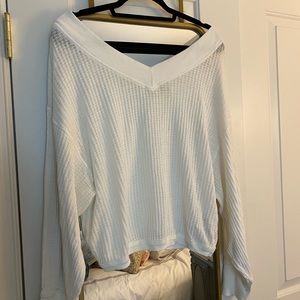 White free people sweater